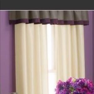 brown damask  martha Steward curtain set